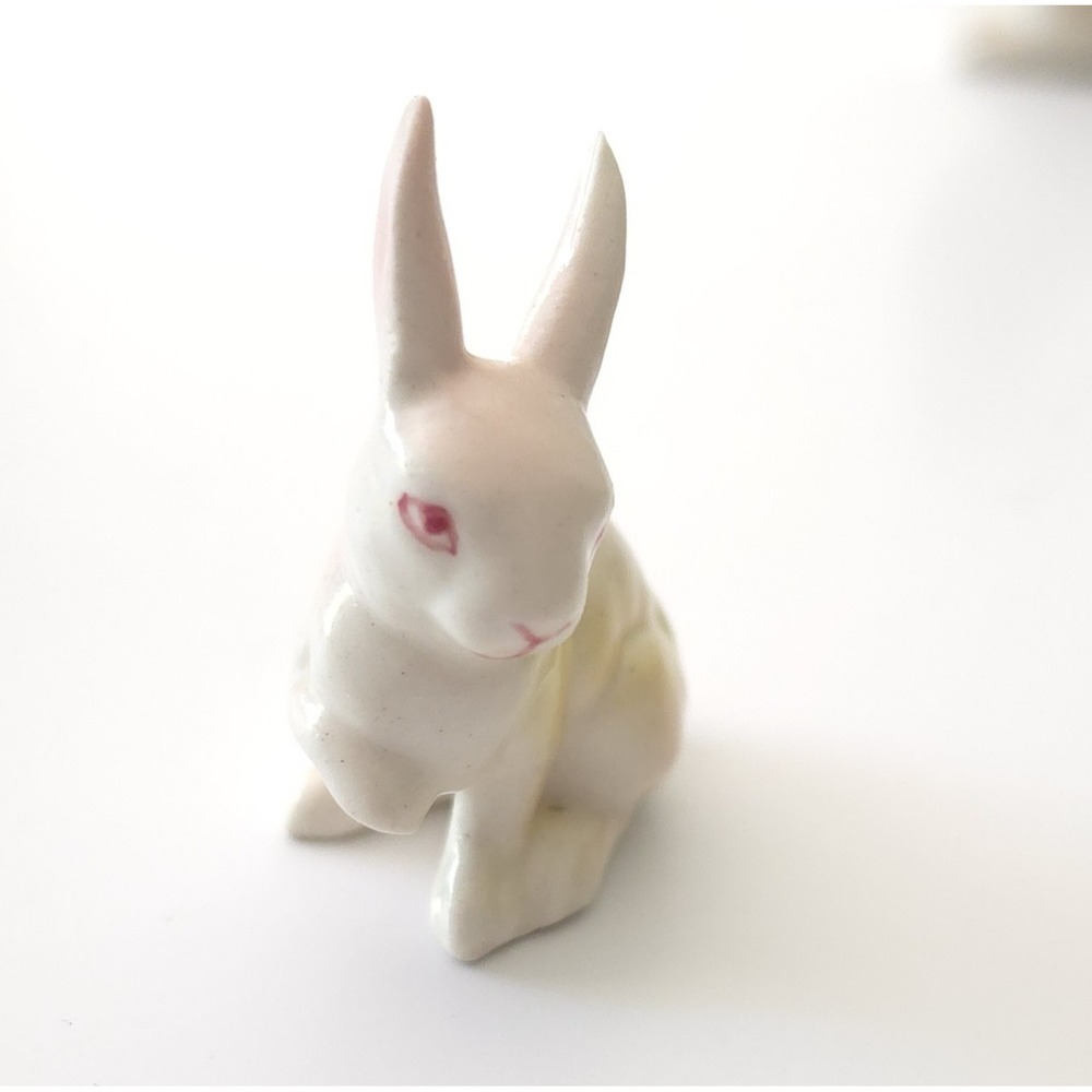 Vintage Lefton Bunny Rabbit Figurines Pair Made In Japan - Picture 13 of 14